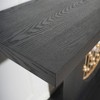 KIGFTSOD 56in Modern Black Wood Console Table with Gold Accent - Narrow Decorative Entryway/Sofa Table for Living Room, Hallway - 4 of 4