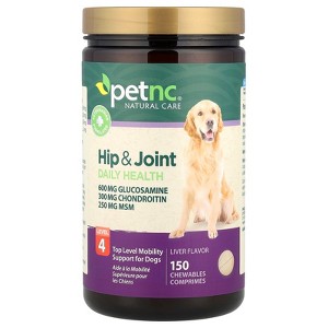 petnc NATURAL CARE Hip & Joint Daily Health, Level 4, For Dogs, Liver, 150 Chewables - 1 of 3