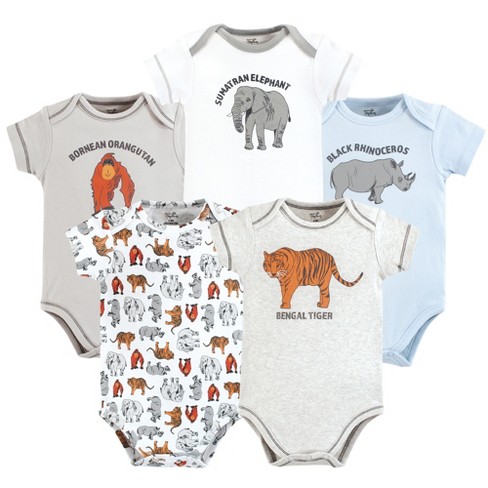 Hudson Baby Cotton Bodysuits, Bugs 5-Pack, 9-12 Months
