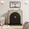 Fluted Arc Accent Buffet Cabinet with Adjustable Shelves, Modern Storage Console Table for Dining Room, Kitchen, Living Room - 2 of 4