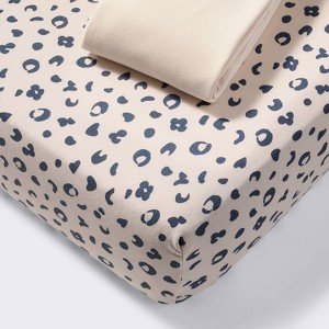 Fitted Jersey Crib Sheet - Leopard - 2pk - Cloud Island™ - 1 of 4