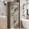 Acekool 67" Tall Storage Cabinet with Glass Doors, Drawer, Adjustable Shelves, Modern Organizer for Bathroom Living Room - 4 of 4