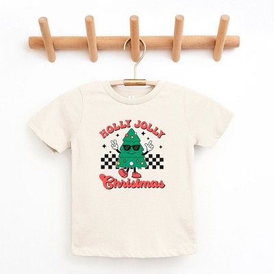 The Juniper Shop Holly Jolly Christmas Tree Toddler Short Sleeve Tee