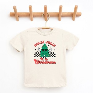 The Juniper Shop Holly Jolly Christmas Tree Toddler Short Sleeve Tee - 1 of 3