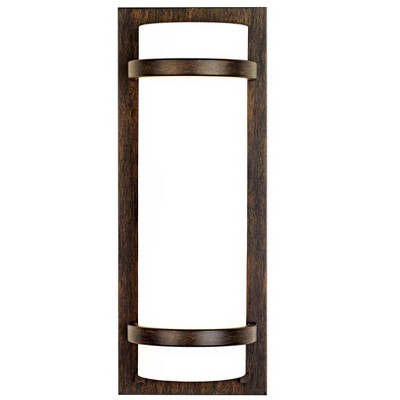 Minka Lavery Industrial Wall Light Sconce Iron Oxide Hardwired 6 3/4" Fixture Etched Opal Glass for Bedroom Bathroom Vanity