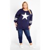 Avenue Women's Plus Size You're A Star Sweater - 3 of 4
