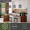 VAXCEL Montclare Black and White Ash Wood Farmhouse Cage Globe Pendant Ceiling Light - 3 of 4