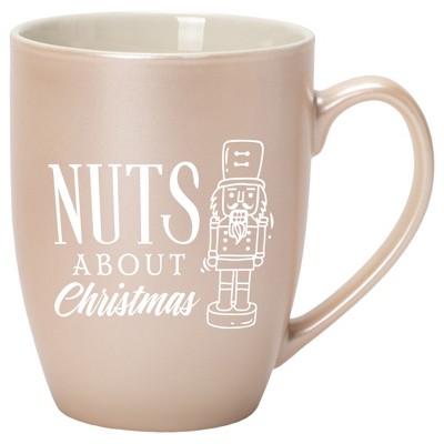 Elanze Designs Nuts About Christmas Precious Pearl 10 ounce New Bone China Coffee Cup Mug