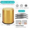 LunaLulinlk Small Trash can with Flipping lid, Stainless Steel , 2.6gallon,Garbage cans Metallic Gold - 3 of 4
