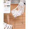 21"Set of 6 Accent Armless Modern Dining Chairs with Plastic Feet Pads - 2 of 4