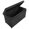 200 Gallon Rattan Deck Box With Wheels,All-Weather Outdoor Large Patio Storage Box,Outdoor Furniture -Maison Boucle - 4 of 4
