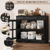 35.4" Sideboard Buffet Cabinets with Glass Door, Buffet Cabinet with Storage and Drawer, Modern Buffets & Sideboards for Dining Room, Kitchen - 4 of 4