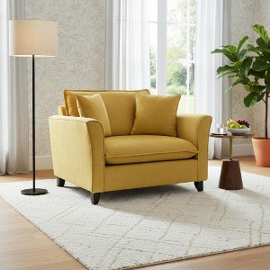 Polibi Oversized Armchair with Rubberwood Legs - 1 of 4