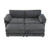YOOCOZZ Chenille Sectional Sofa Bed & Sectional Sofa with Armrest Pockets and Movable Ottomans - 2 of 4