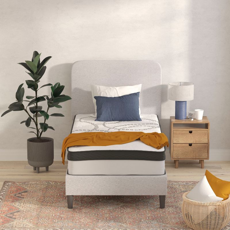 Flash Furniture Capri Comfortable Sleep 12 Inch CertiPUR-US Certified Hybrid Pocket Spring Mattress, Mattress in a Box, 3 of 20