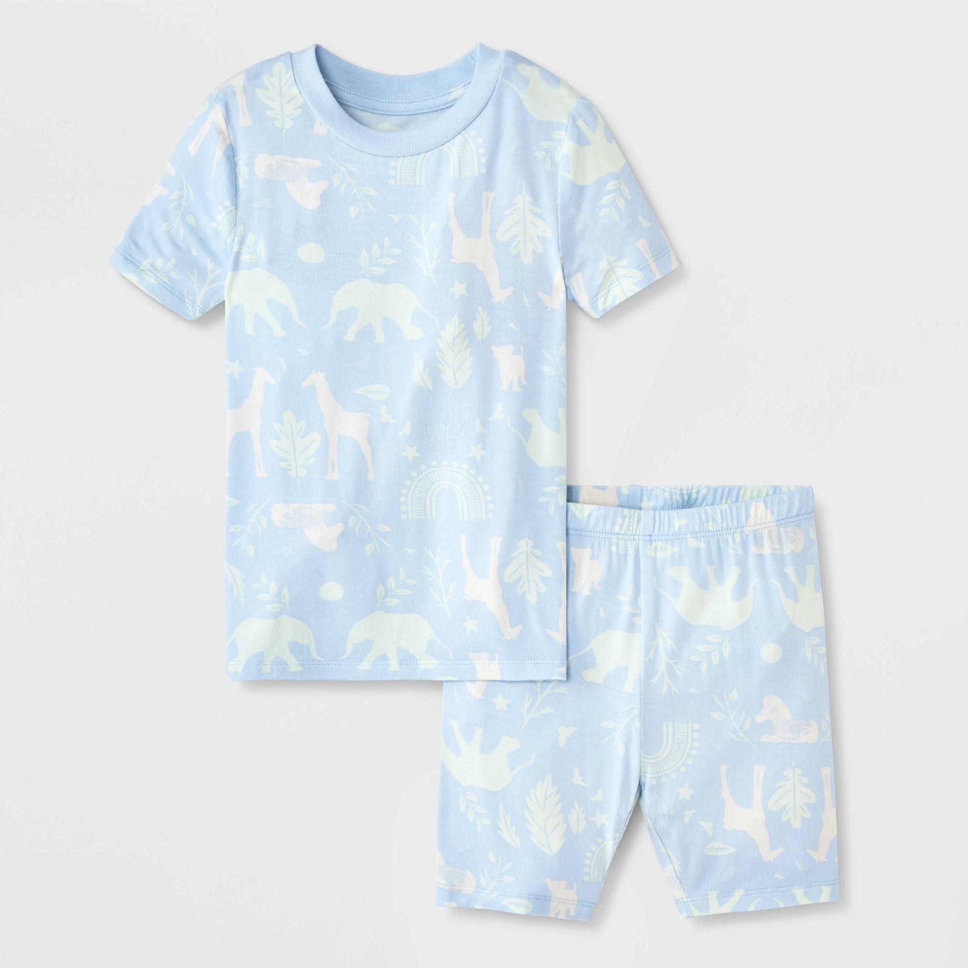 Toddler 2pc Animal Planet Safari Animal Cuteness Pajama Set - Light Blue