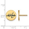 Black Bow Jewelry 14k Yellow Gold Plated Sterling Silver Washington Capitals NHL Stud Earrings - 2 of 3