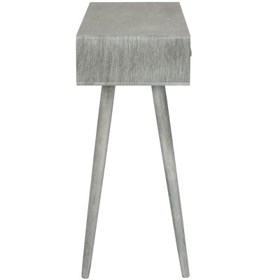 Slate Grey Pine Wood 3-Drawer Console Table