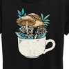 Women's - Instant Message - Coffee Cup Flowers Short Sleeve Graphic T-Shirt - 2 of 4