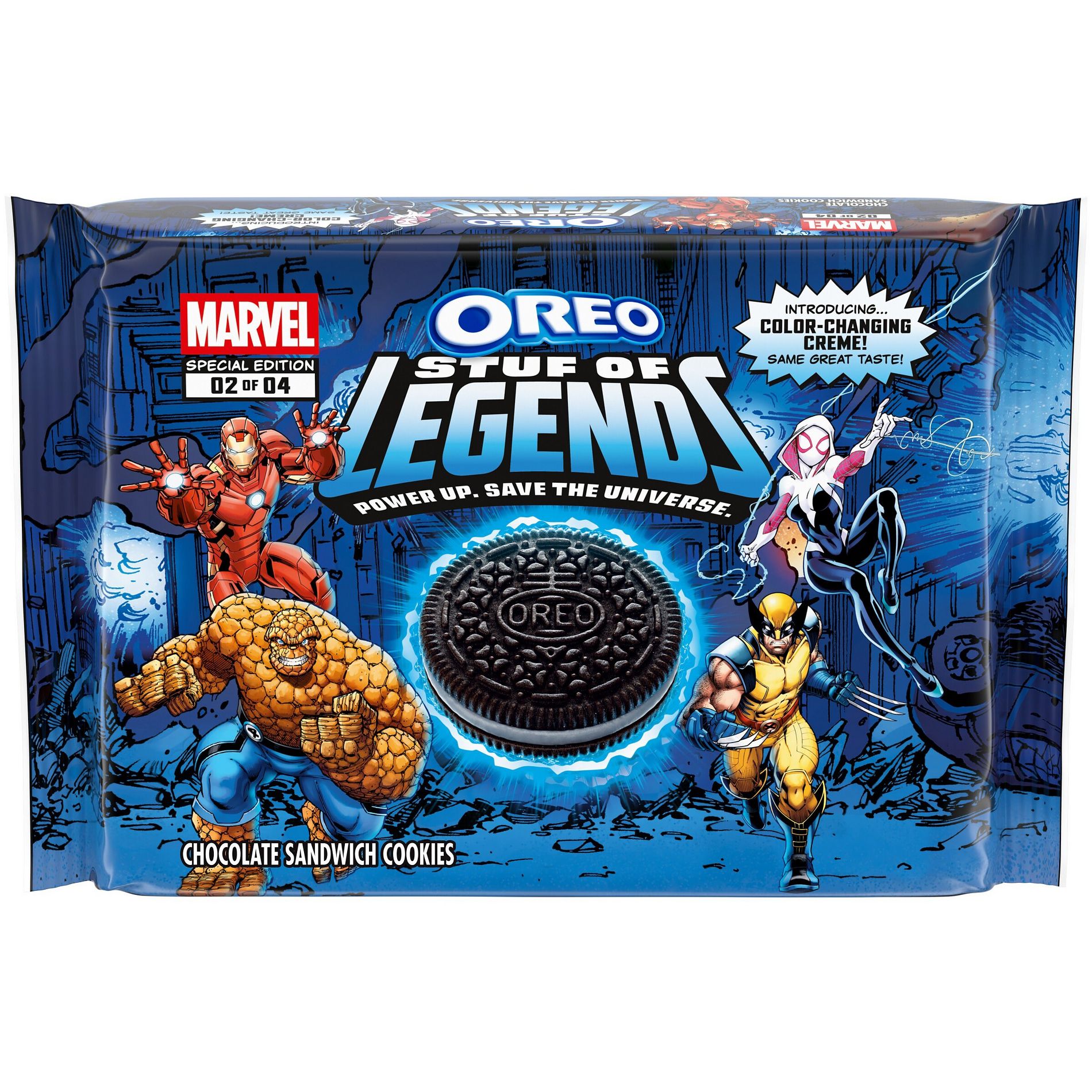 MARVEL OREO Stuf of Legends Chocolate Sandwich Cookies Special Edition - 10.68oz