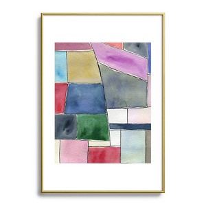 Elena Blanco Patchwork Metal Framed Art Print - Deny Designs - 1 of 4