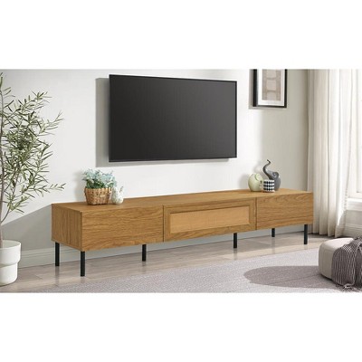 GlasFlength TV Stands and Consoles, Stylish Entertainment Center for Living Rooms, Modern Designs for Classic Interiors, Brown,70.86”*16.26”*14.57"