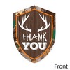 Big Dot of Happiness Gone Hunting - Shaped Thank You Cards - Deer Hunting Camo Baby Shower or Birthday Party Thank You Cards with Envelopes -Set of 12 - 3 of 4