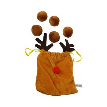 Midlee Reindeer P00p Plush Christmas Dog Toy