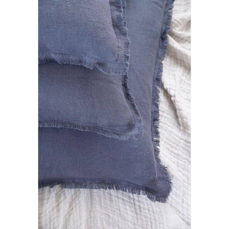 Navy Blue Down Alternative So Soft Linen Pillow, 4 of 5