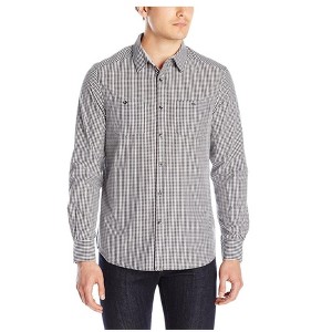 Kenneth Cole Mens Double-Pocket Checked Button Up Shirt - 1 of 1