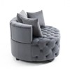 A&A Furniture,Accent Chair / Classical Barrel Chair for living room / Modern Leisure Chair (Grey) - 4 of 4