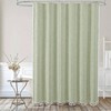 Sage Green Shower Curtain, 72x72, Vintage Rustic, Modern Farmhouse, Polyester Linen, Tassel, Wrinkle Resistant - 2 of 4