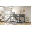 Streamdale Twin over Twin Bunk Bed with Convertible Slide and Ladder, Gray - 4 of 4