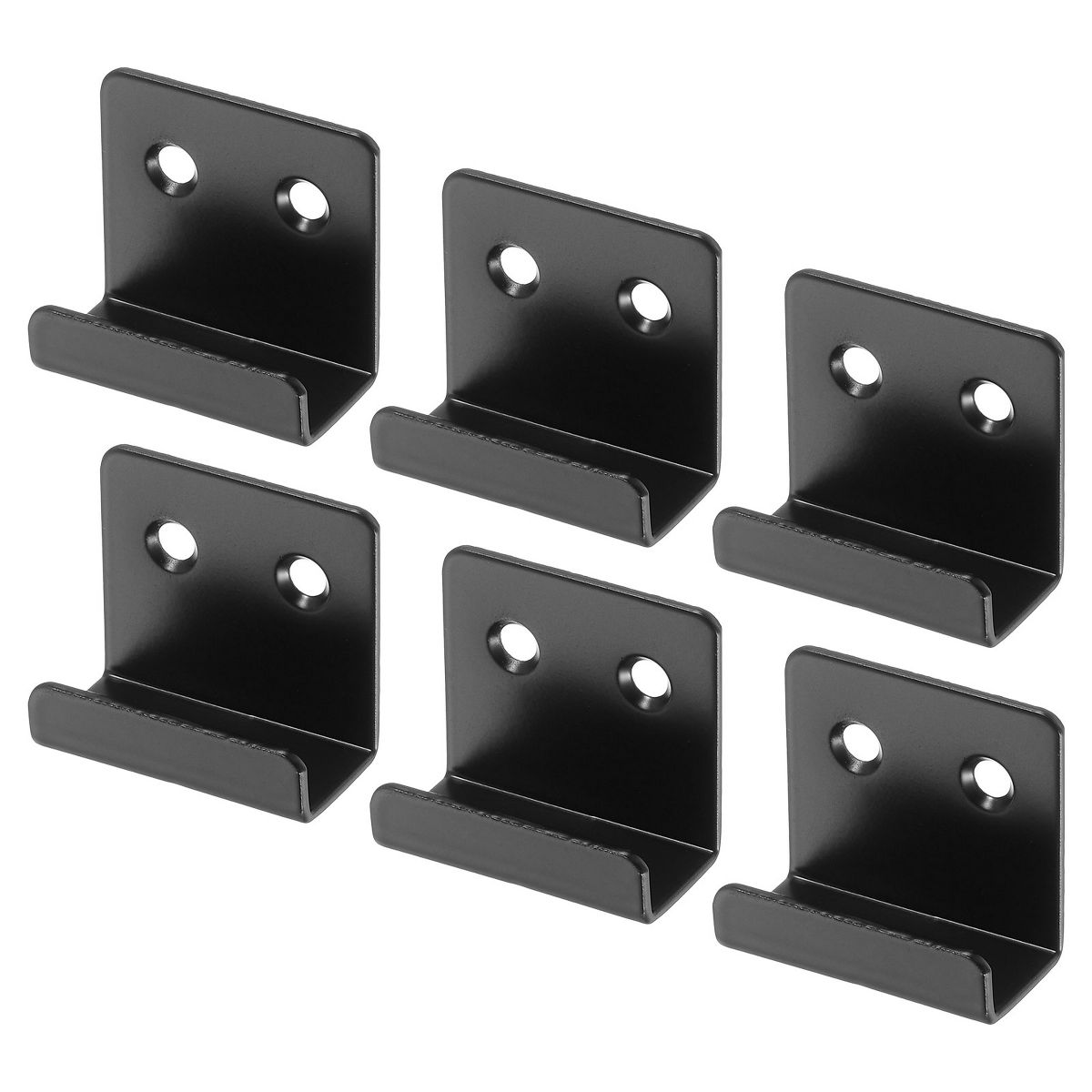 Unique Bargains Stainless Steel Mirrors Picture Display Wall Mounting Support Brackets 1.38" x 1.57" 6 Pcs