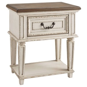 Realyn One Drawer Nightstand Chipped White - Signature Design by Ashley