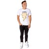 Seven Times Six DC Comics Black Adam Mens' Yellow Lightning Bolt Marvel Nemesis T-Shirt White - 3 of 4