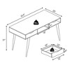 Costway Computer Desk Writing Table w/ Drawers Laptop PC Workstation Home Oak\Walnut - 4 of 4