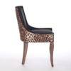 CAVINAS Leopard Print Upholstered Dining Chairs Set of 2,Kitchen Chairs with Thick Padded,Bronze Nailhead Trim,Dining Room Chairs with Solid Wood Legs - 2 of 4