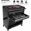 Professional 4-Drawer Rolling Tool Chest, Heavy-Duty Modular Tool Cabinet with Locking Wheels, Workshop Organizer for Garage & Repair Shop, Black - 4 of 4