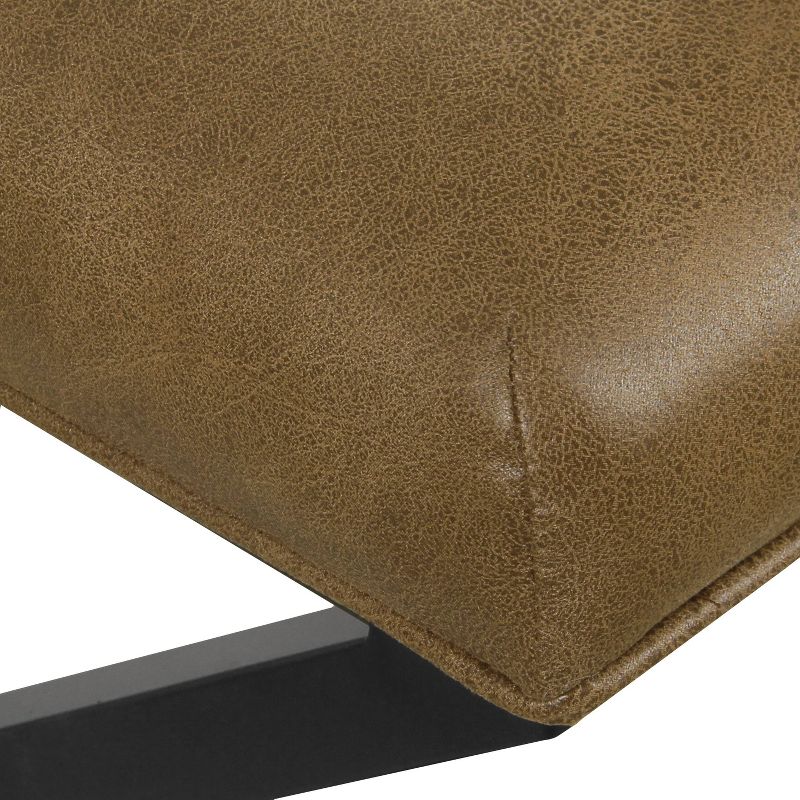 X-Design Bench Faux Leather Brown - HomePop, 5 of 12