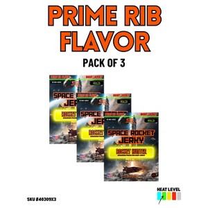 Space Rocket Prime Rib Flavor Beef Jerky 2.5oz 3-Pack - 1 of 3