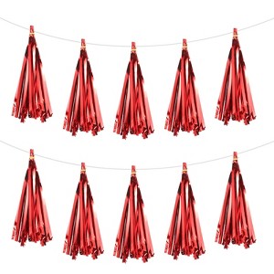 Unique Bargains Party Tassel Garland Banner Paper Tassels DIY for Wedding 15 Pcs - 1 of 4