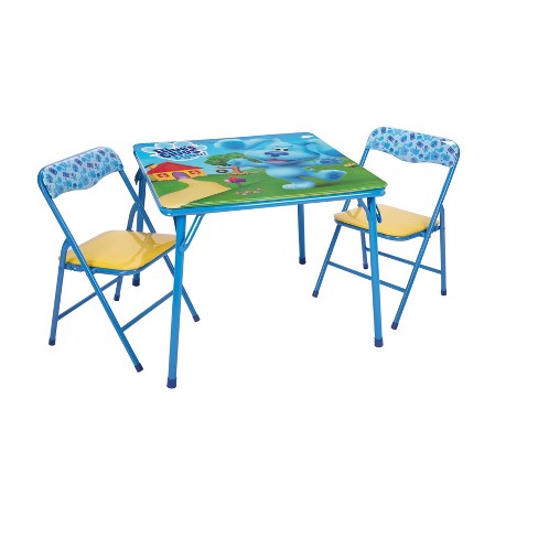 PAW Patrol Kids Erasable Activity Table Includes 2 Chairs with Safety Lock,  Non-Skid Rubber Feet & Padded Seats (Green/Yellow) 