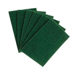 Lola Products Pot Brite Scouring Fiber Pad, Nylon & Polyester Scrub Pad, Heavy Duty 4" x 6" Cleaning Pads, Removes Grease & Baked-On Foods, 6 Pack - 1 of 4
