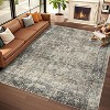 Area Rug, Soft Vintage Rug Traditional Low Pile Large Boho Rug Indoor Distressed Non-Slip Carpet for Living Room Bedroom Dining Room - 2 of 4