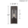 John Timberland Noble Rustic Industrial Wall Light Sconces Set of 2 Bronze Hardwired 6 3/4" Fixture Clear Seeded Glass for Bedroom House - 4 of 4
