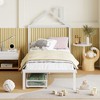 Twin Metal Platform Bed with 2 Drawers & House-Shaped Headboard - 3 of 4