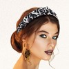 Unique Bargains Women's Leopard Pattern Knotted Headband 1 Pc Purple Black - 4 of 4