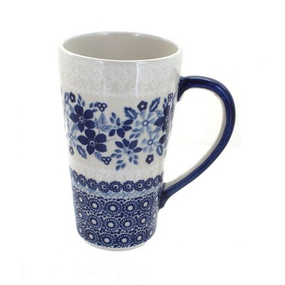 Blue Rose Polish Pottery K083 Manufaktura Large Coffee Mug