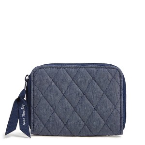 Vera Bradley Women's Outlet Denim Small Zip-Around Wallet - 1 of 2